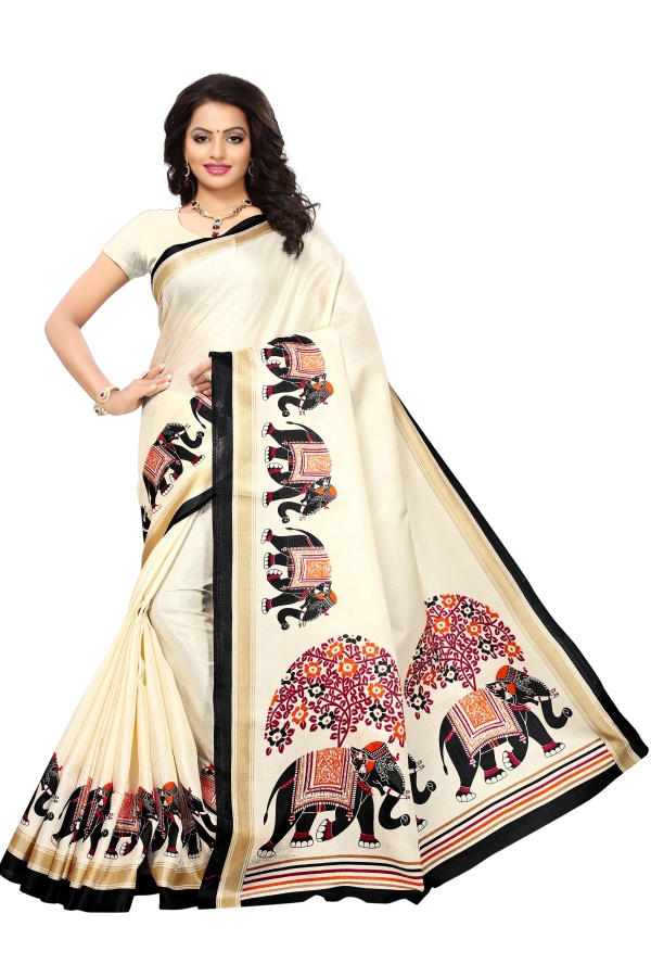 Khadi Silk 5 Regular Wear Printed Khadi Silk Saree Collection